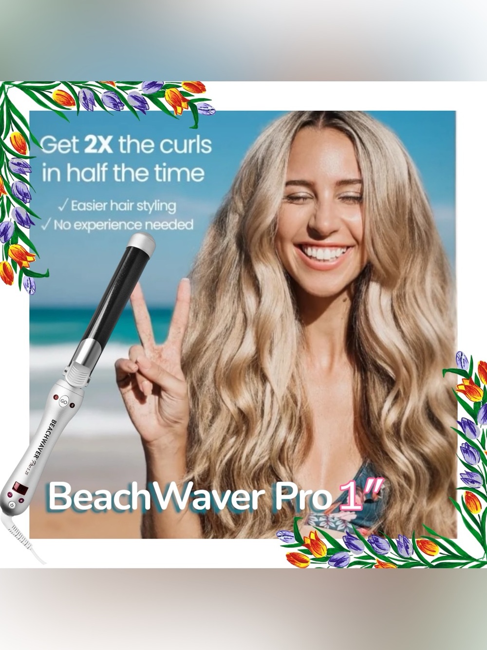 The Beachwaver Co. Pro 1" Hair Waver in White and Black